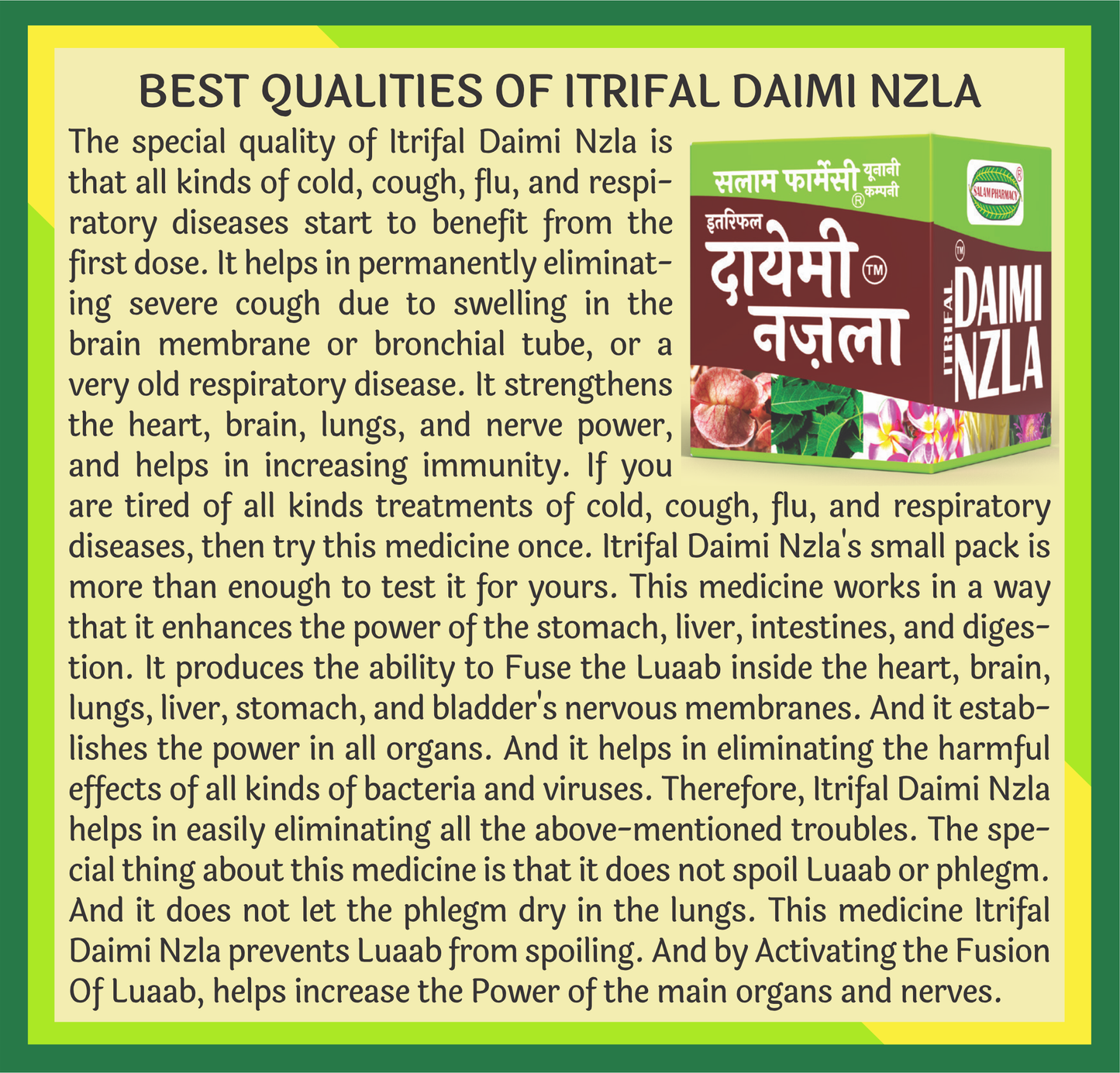 Daimi Nzla 150gm Itrifal(Majoon) – Your Ultimate Solution for Chronic Cold, Flu, Cough, and Respiratory Wellness! - Salam Pharmacy