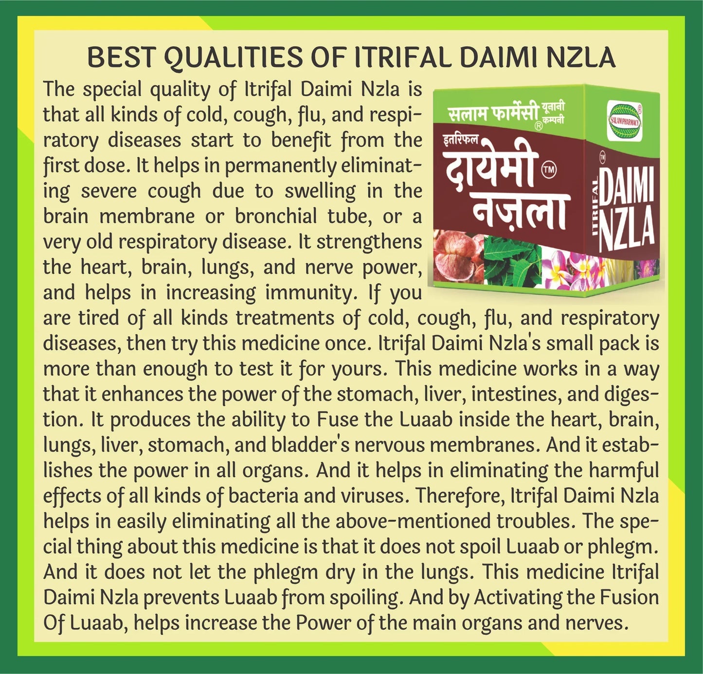 Daimi Nzla 150gm Itrifal(Majoon) – Your Ultimate Solution for Chronic Cold, Flu, Cough, and Respiratory Wellness! - Salam Pharmacy