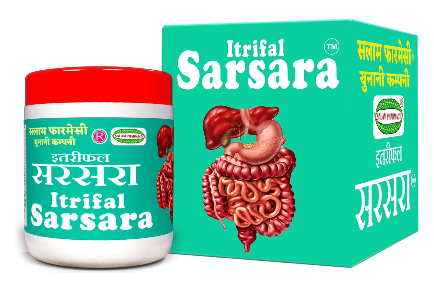 Sarsara 150gm Itrifal | A powerful remedy that relieves bloating, indigestion, and abdominal discomfort, promoting digestive health and balanced appetite by clearing gas and eliminating swelling - Salam Pharmacy